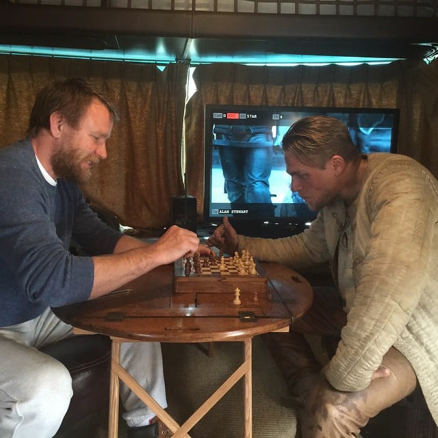 Ritchie is an avid fan of chess, and he enlisted Hunnam for a game.