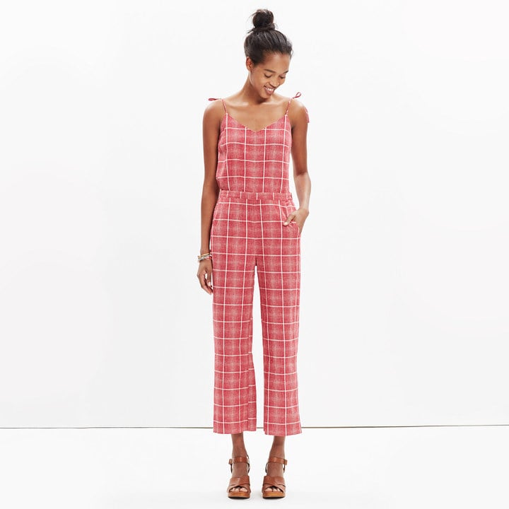 plaid jumpsuit