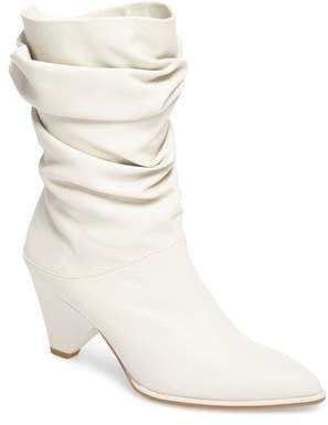 White slouch shop booties