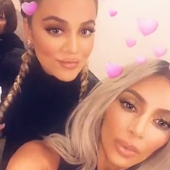 Kim Kardashian and Kanye West on Family Feud Snapchat Photos