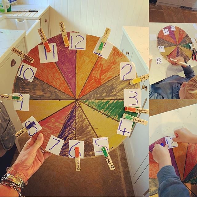 Create a colorcoded clock. Things Kids Can Do With Cardboard Boxes