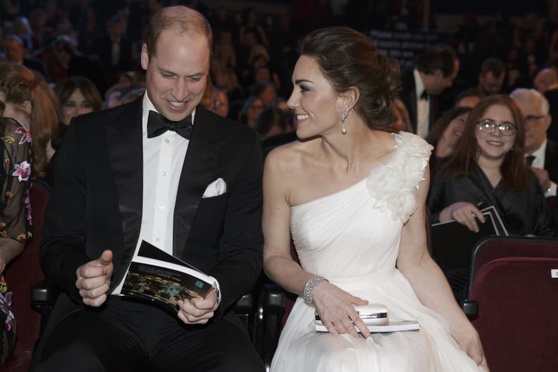 LONDON, ENGLAND - FEBRUARY 10: Prince William, Duke of Cambridge and Catherine, Duchess of Cambridge attend the EE British Academy Film Awards at Royal Albert Hall on February 10, 2019 in London, England. (Photo by Tim Ireland - WPA Pool/Getty Images)