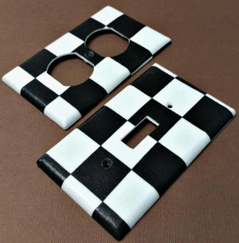 Checkered Flag Light Switch Covers