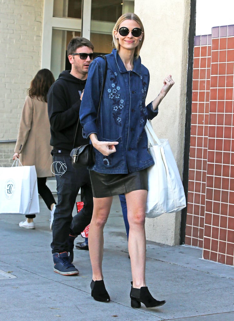 Jaime King had a big smile on her face on Thursday, the same day she shared her pregnancy announcement.