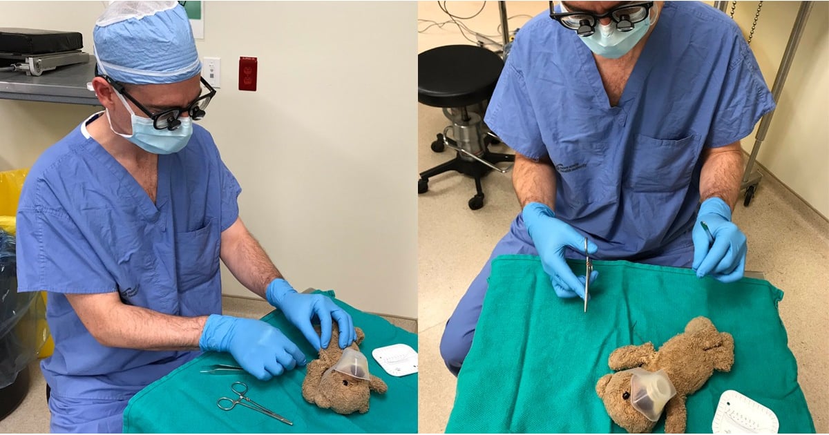 Surgeon Operates on Teddy Bear For Young Patient POPSUGAR UK Parenting(02)