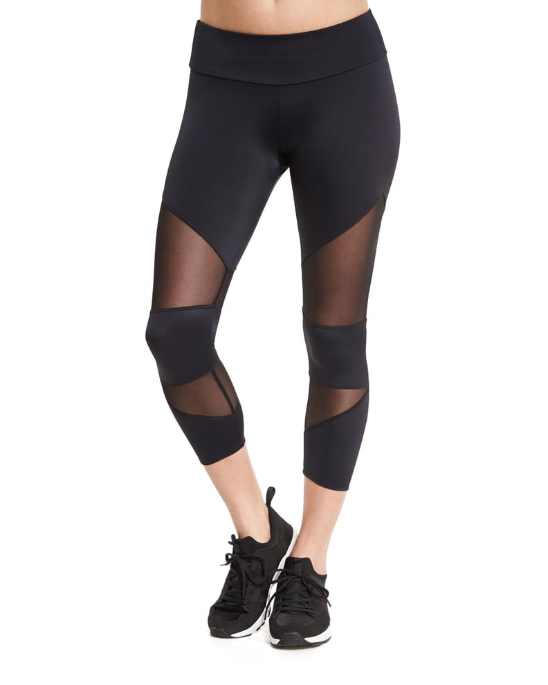 Onzie Cutout Capri Sport Leggings With Mesh Insets