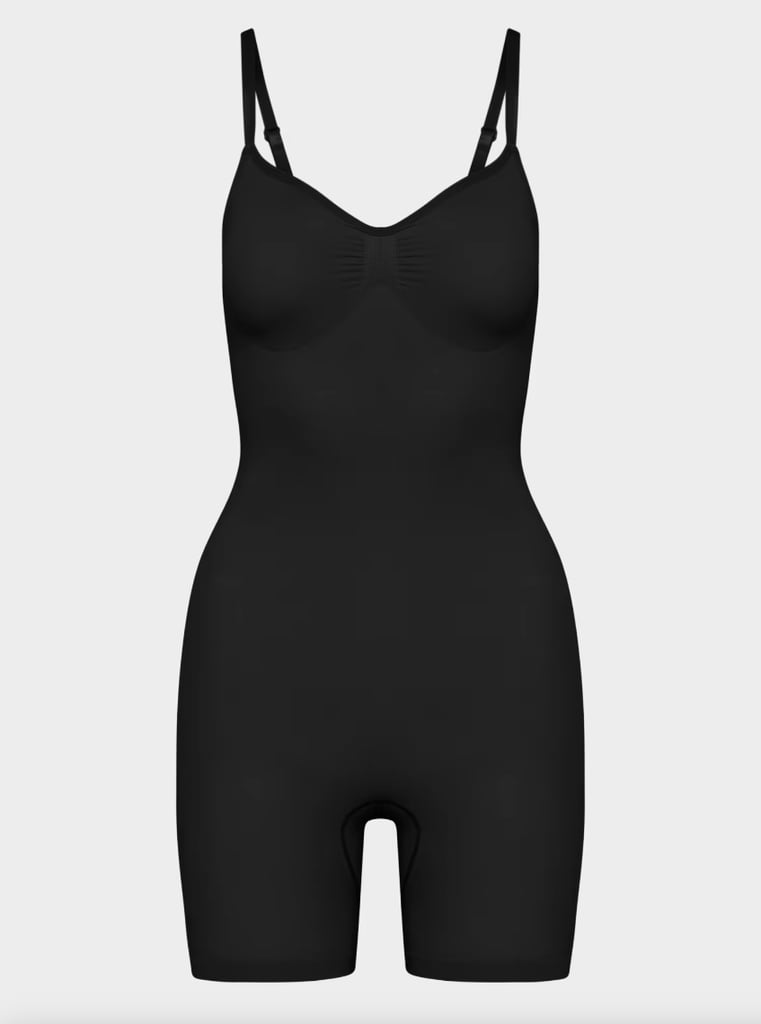 Aritzia ShapeEnhance Mid-Thigh Bodysuit in Black