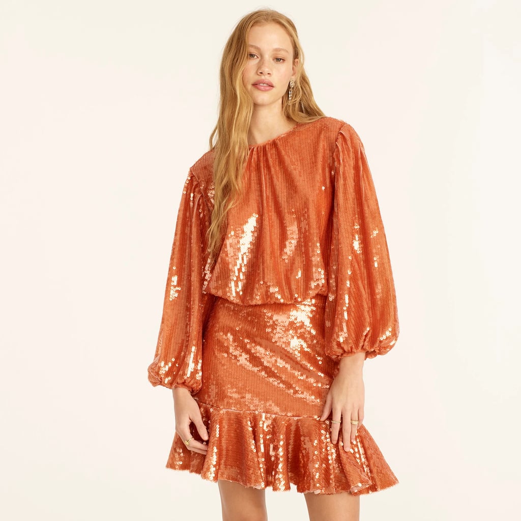 A Beautiful Sequined Piece: J.Crew Bubble-sleeve Sequin Top