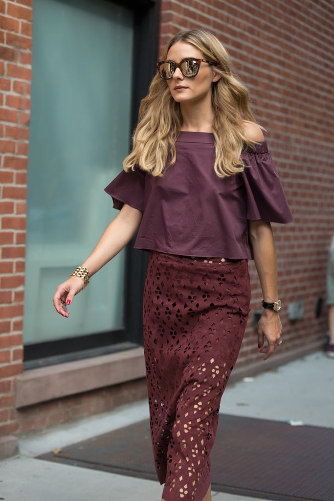 We will always want to copy Olivia Palermo's flawless bronde hair hue and relaxed waves.