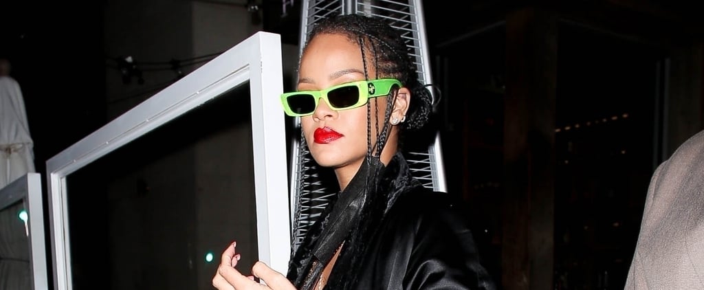 Rihanna Wears Vintage Chanel Lingerie Top and Track Pants