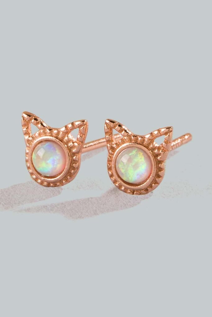 Francesca's Tessie Opal Cat Face Studs