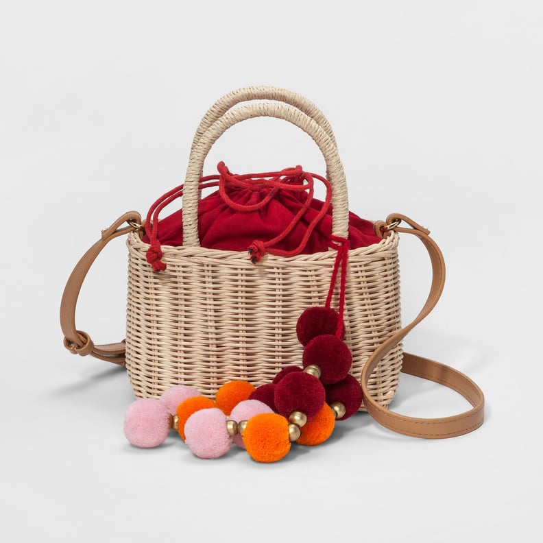 Straw Basket Crossbody Bag — A New Day™