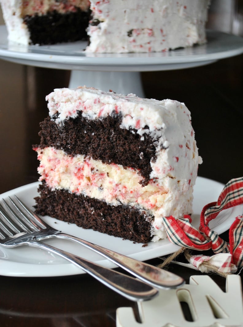 Chocolate Peppermint Cheesecake Cake