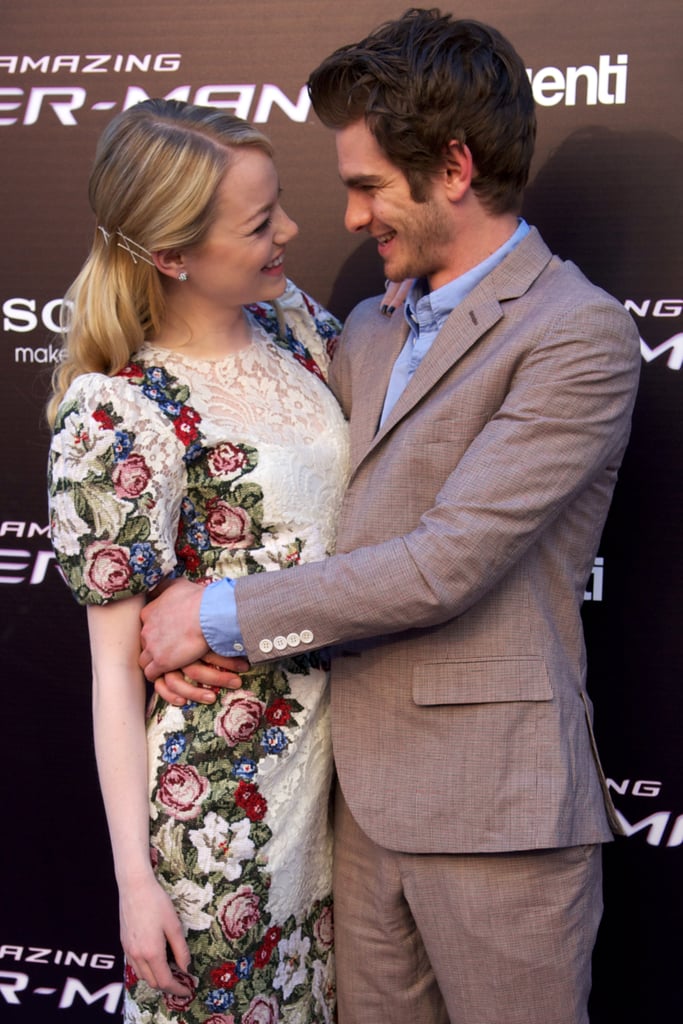 Andrew wrapped his arms around Emma at The Amazing Spider-Man premiere in Madrid in June 2012.