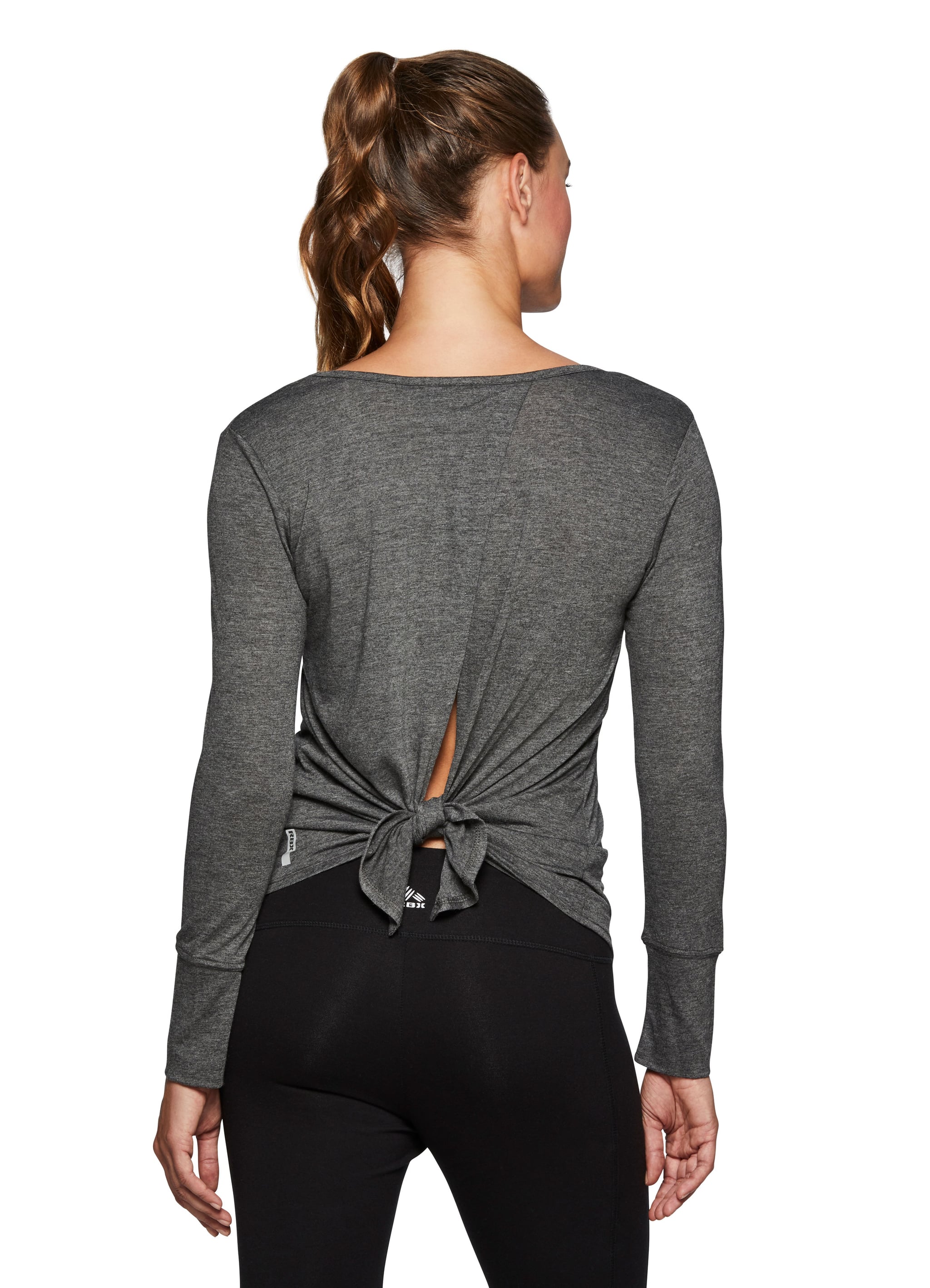 Mippo Sexy Long Sleeve Workout Yoga Shirts for Women | Open Back Tops with  Cross Knot Design