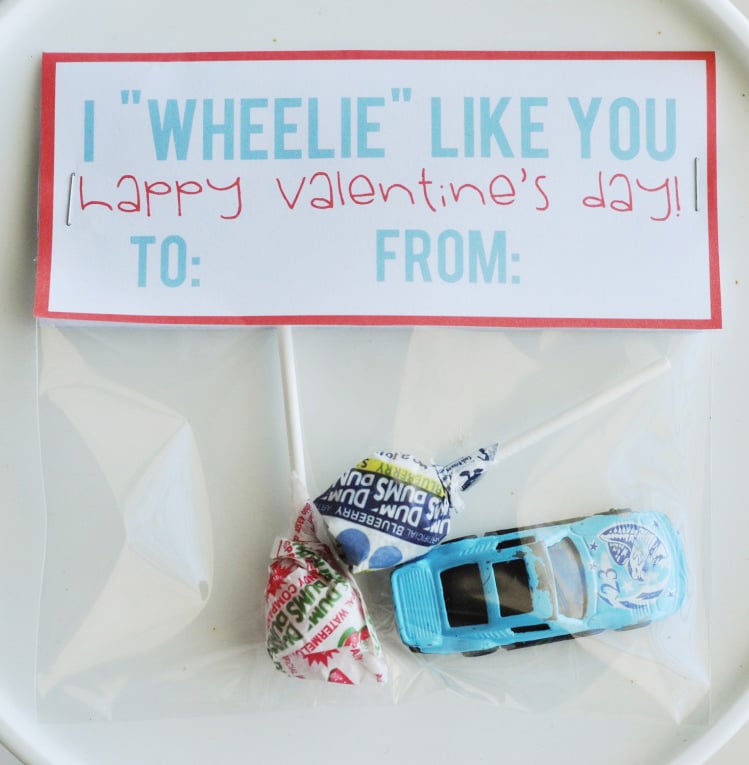 I Wheelie Like You DIY Printable School Valentine s Day Cards For