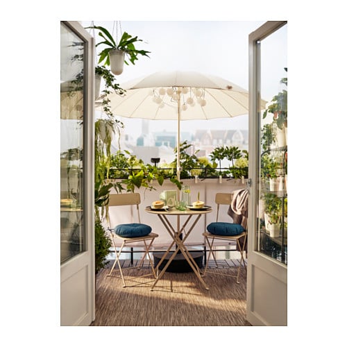 Saltholmen Outdoor Table ($29)
Saltholmen Outdoor Foldable Chairs ($20 each)
Ytteron Outdoor Chair Pad ($6 each)