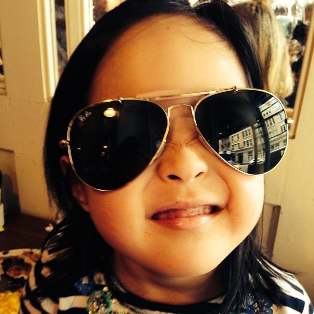 Naleigh Kelley was the epitome of cool in her dad's Ray Bans.
Source: Instagram user joshbkelley