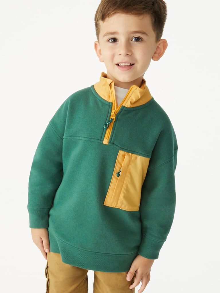 Free Assembly Boys Mock Neck Quarter Zip, Sizes 4-18