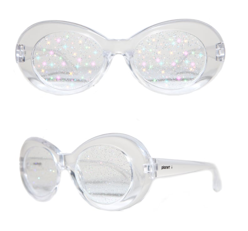 Planet I Glitter Lens Glasses | POPSUGAR Fashion