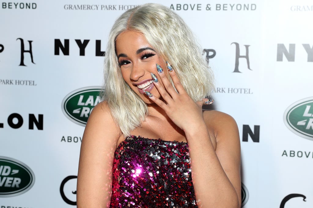 Cardi's Sequin Party Dress Was No Match For Her Crazy Manicure