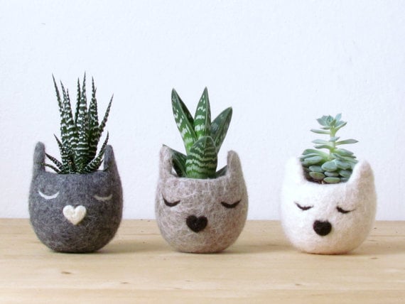 Cat Head Planter