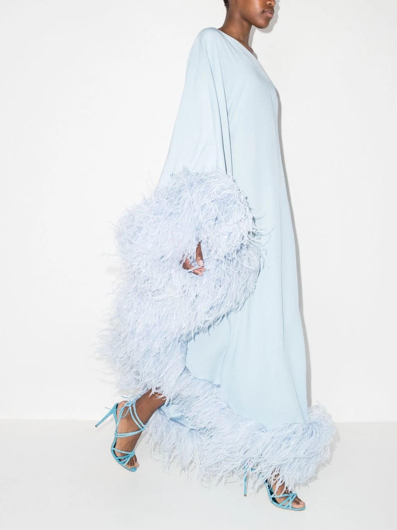 Vanessa Hudgens's Chartreuse Feathered Taller Marmo Dress | POPSUGAR ...