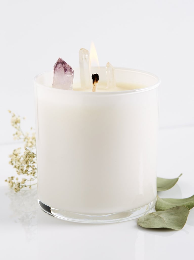 Oak Moss & Amber & Fireside Soy Quartz Crystal Candle ($52)