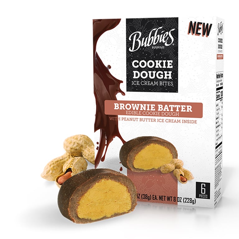 Peanut Butter Brownie Batter Cookie Dough Ice Cream Bites