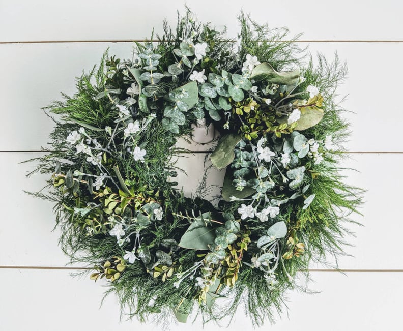 KMArrangements Fresh Eucalyptus Boxwood Spring Wreath