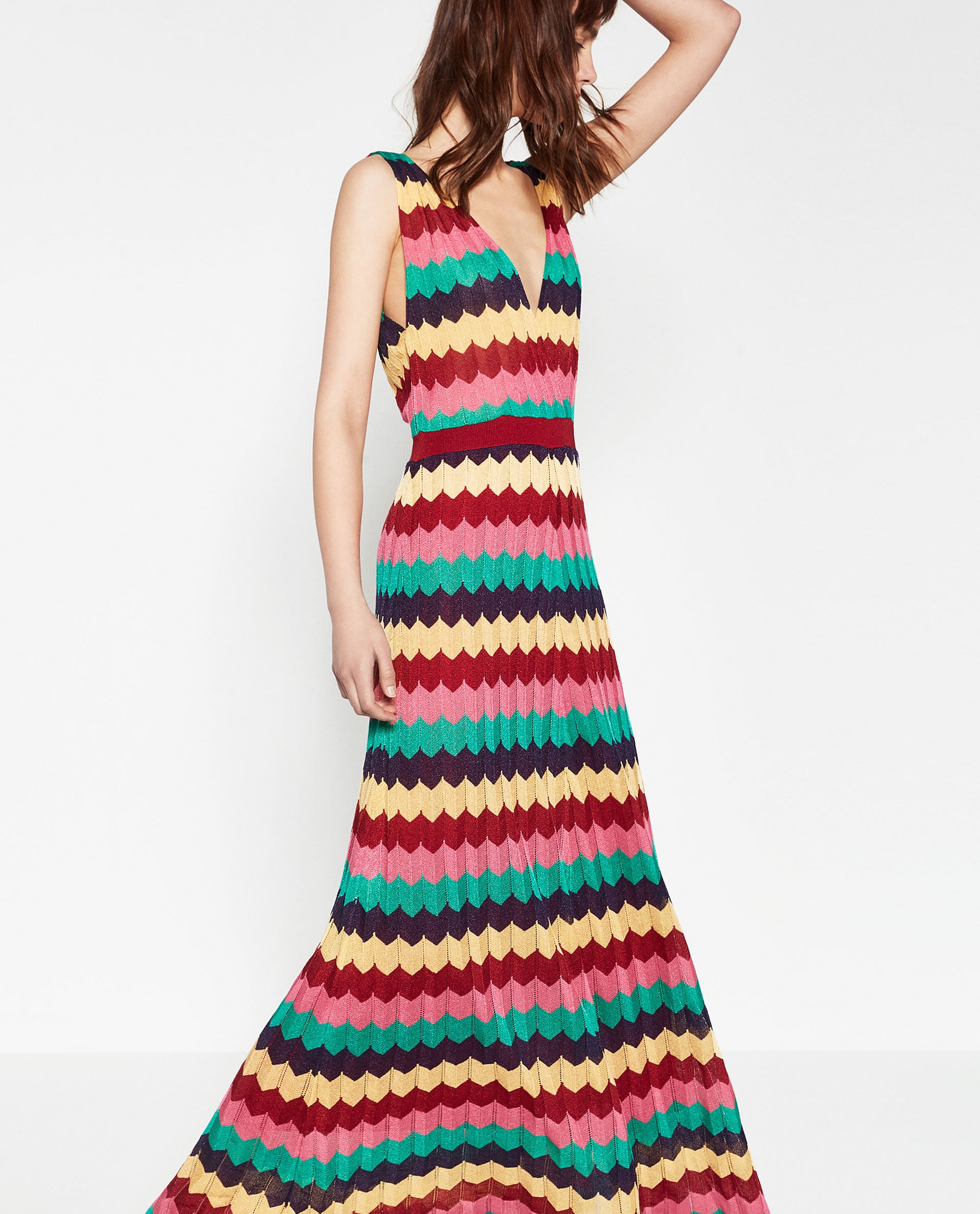 zara multicolored striped dress