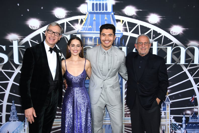 Paul Feig, Emilia Clarke, Henry Golding, and Ron Meyer at the Last Christmas Premiere