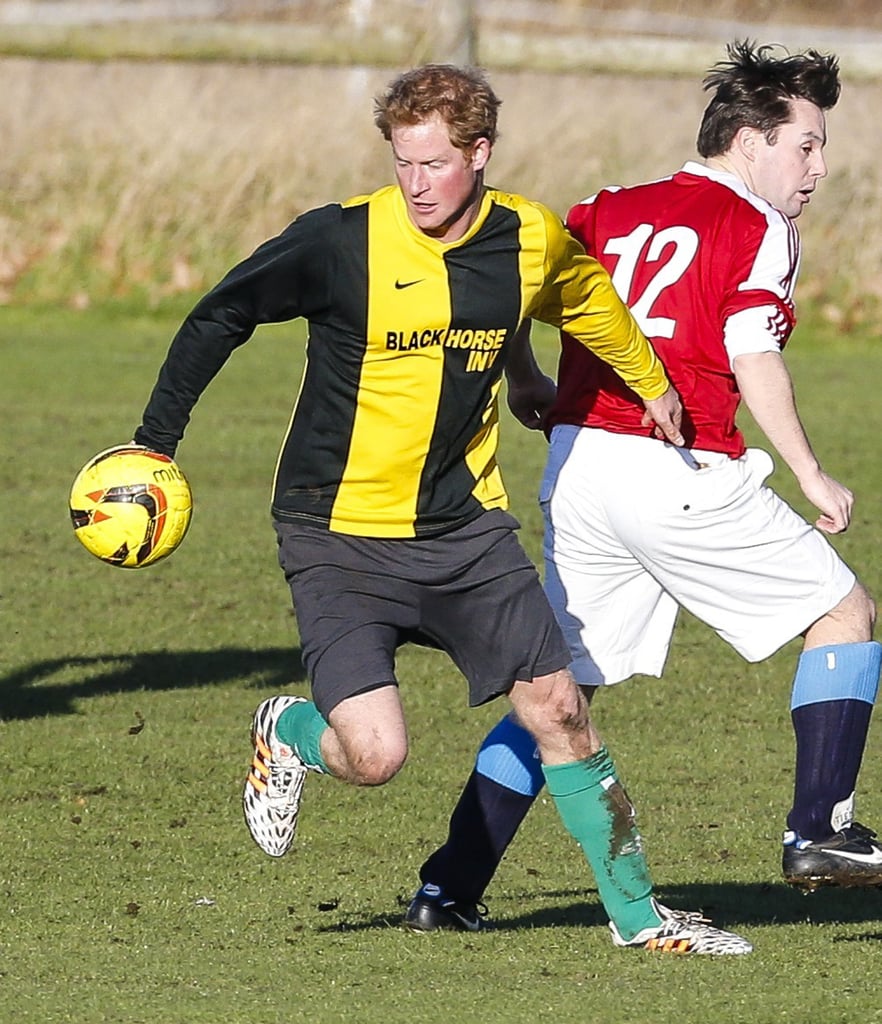 Prince Harry Playing Soccer on Christmas Eve 2014