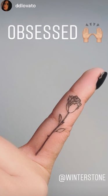 Finger Tattoo  Small finger tattoos Rose tattoos on wrist Finger tattoo  for women