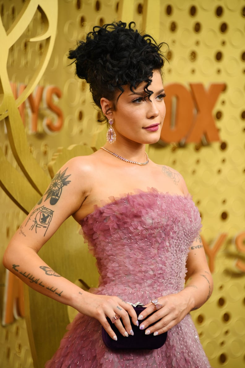 Halsey's Curly Hair Updo in 2019