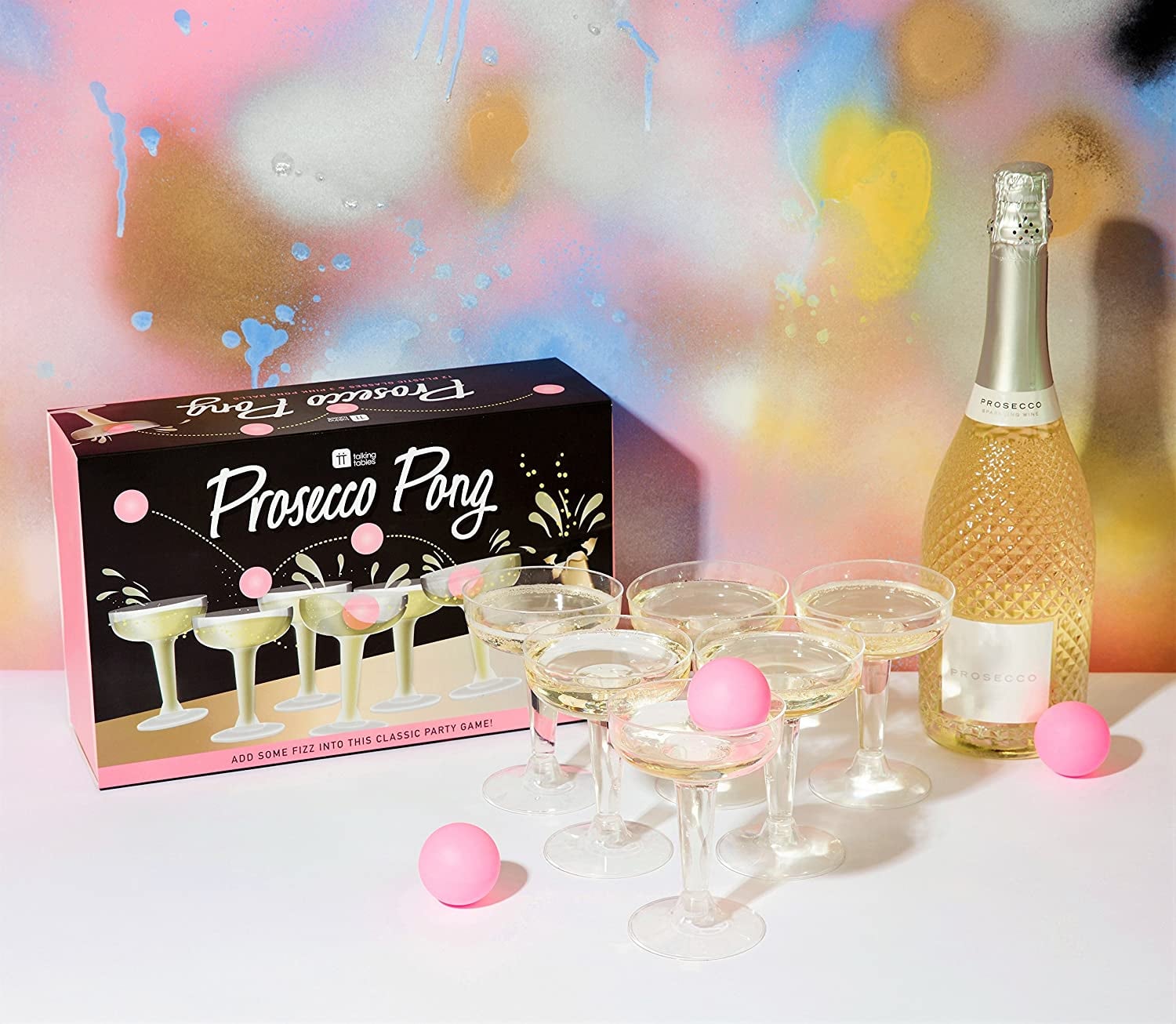 Tipsy Topple Mini Champagne Wine Glass Pyramid Removing Drinking Party Game Gift 