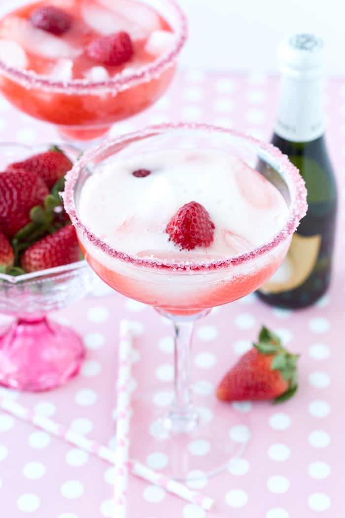 Strawberry Champagne Margarita