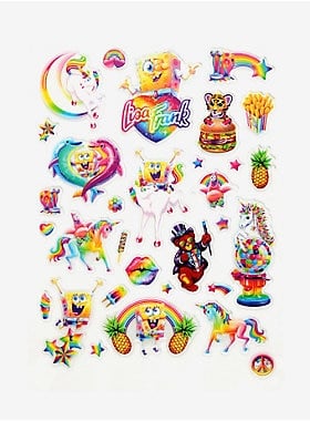 Lisa Frank x SpongeBob Sticker Sheet
