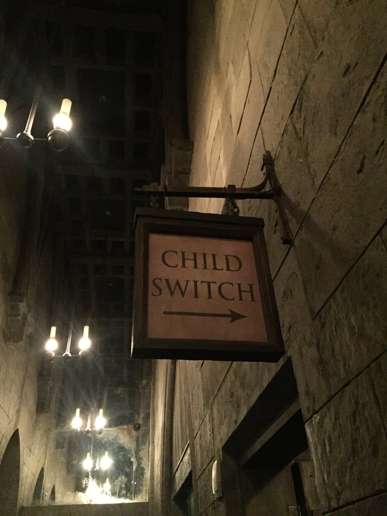 You can use Universal's "child switch" when you ride the Forbidden Journey.