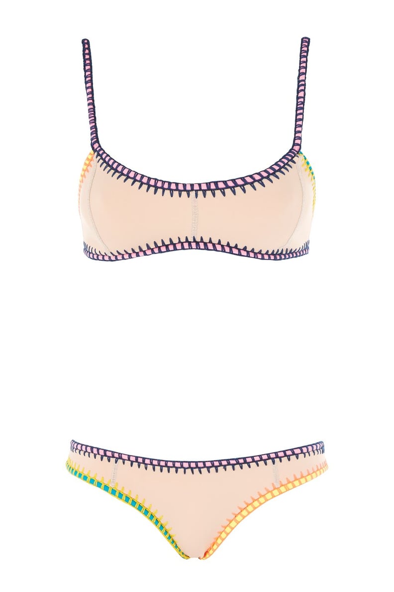 Topshop Ribbon Crochet Bikini Set