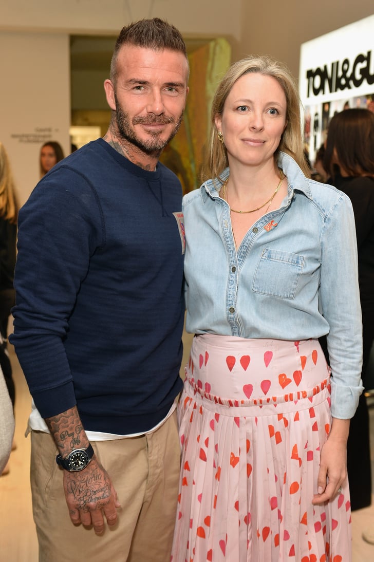 With Stephanie Phair. | David Beckham at London Fashion Week Men's 2018