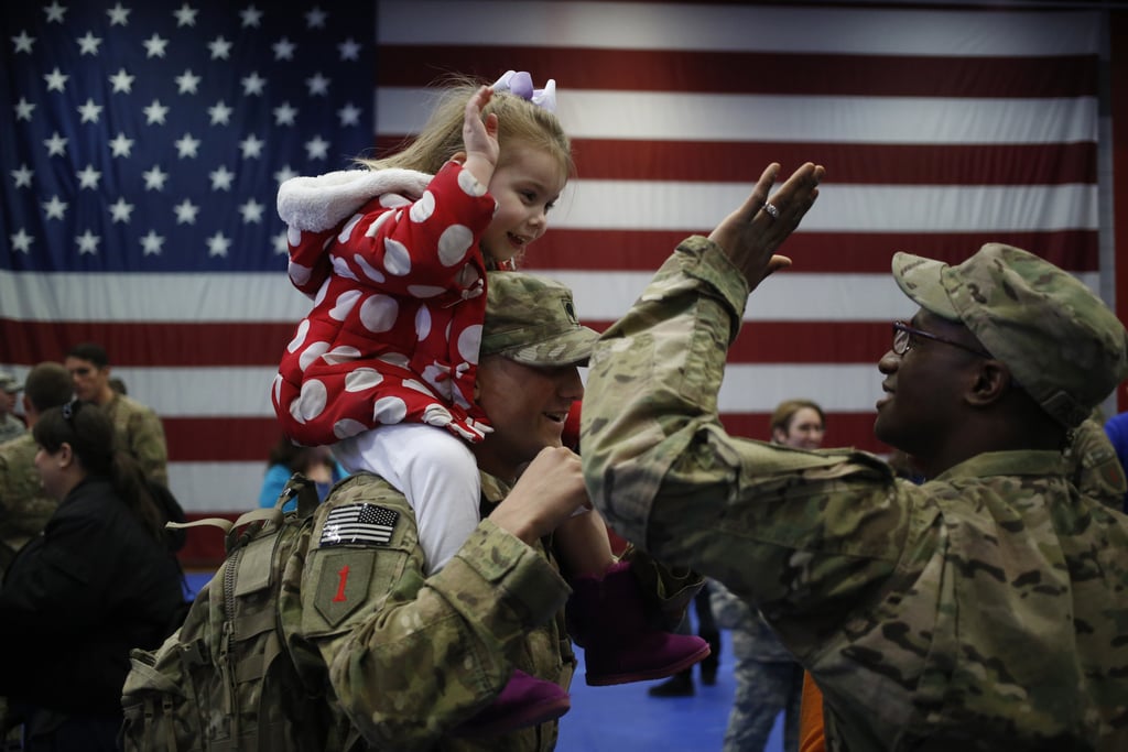 US Army soldiers enjoyed a homecoming ceremony in Fort Knox, KY, reuniting with their friends and family following a nine-month deployment in Afghanistan.