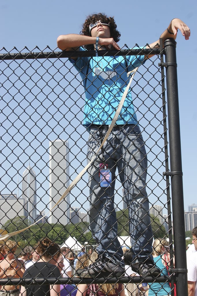 A fan climbed a fence in 2006 for a better look.