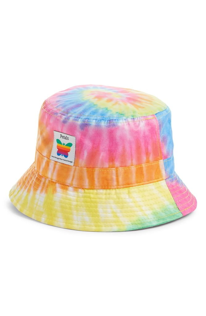 Peatals and Peacocks Tie Dye Bucket Hat