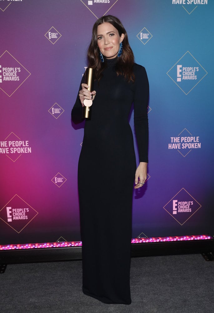 Mandy Moore's Black Brandon Maxwell Dress at the PCAs 2020