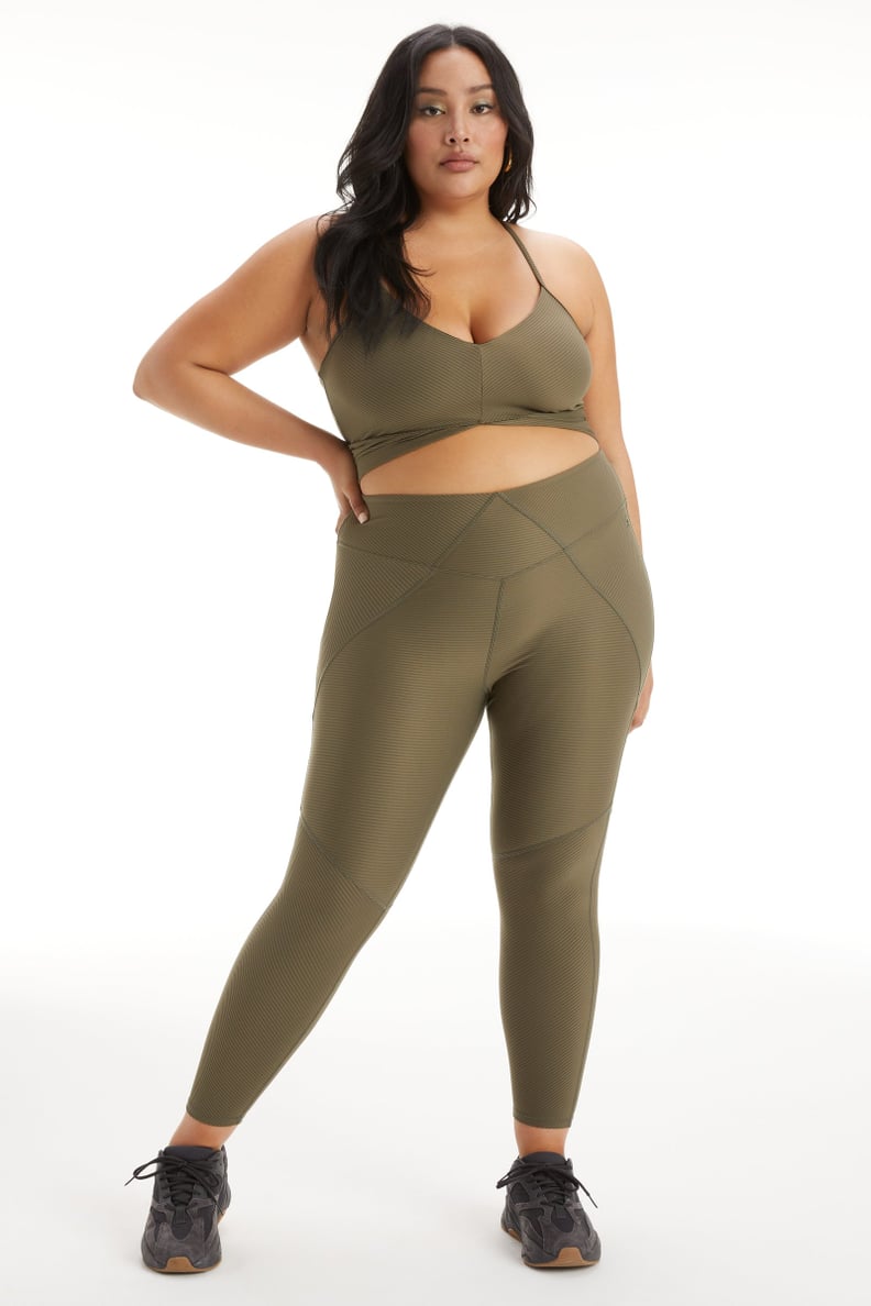 A New Neutral Set: Good American Angeled Rib Leggings and Crop Top