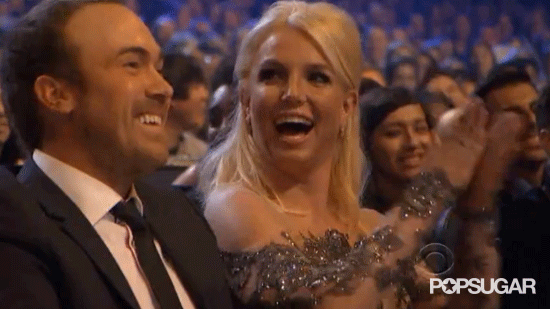 Britney Spears REALLY Enjoys the People's Choice Awards