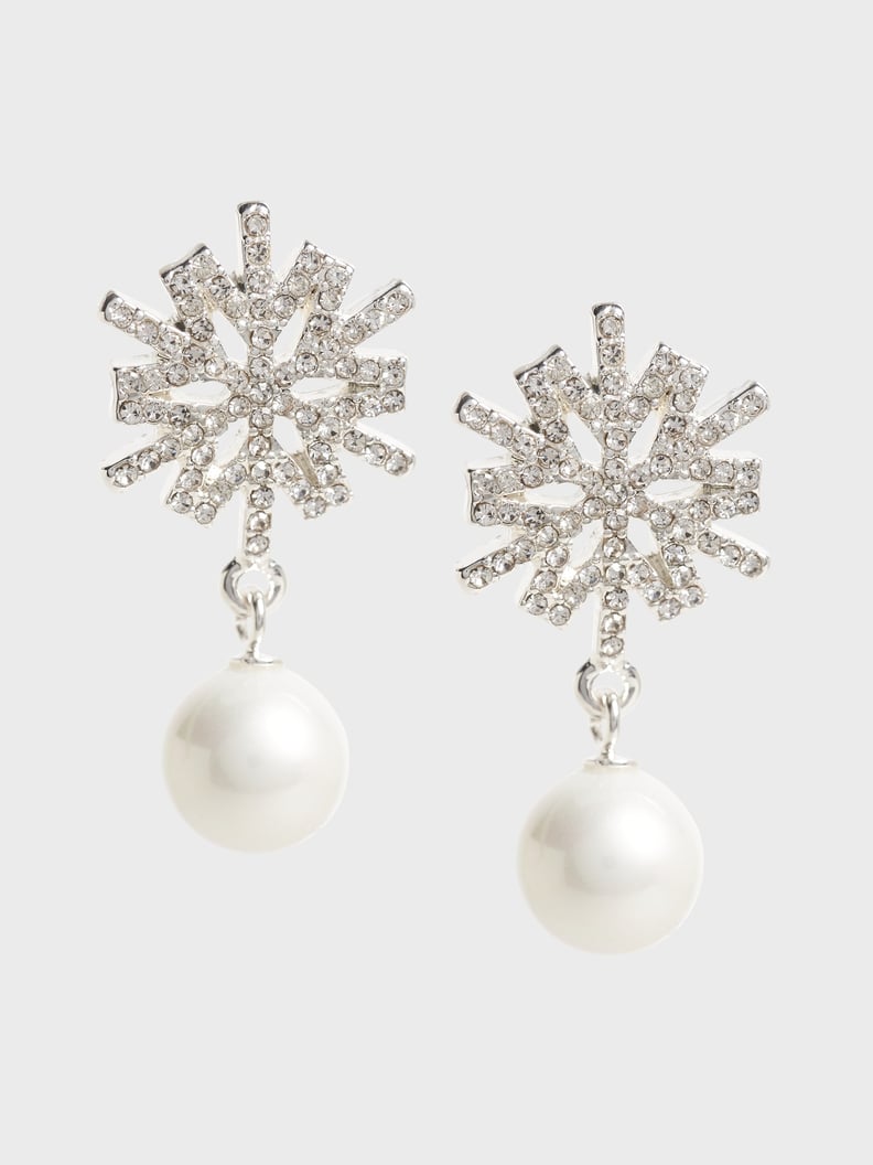 Banana Republic Starburst Pearl Drop Earrings