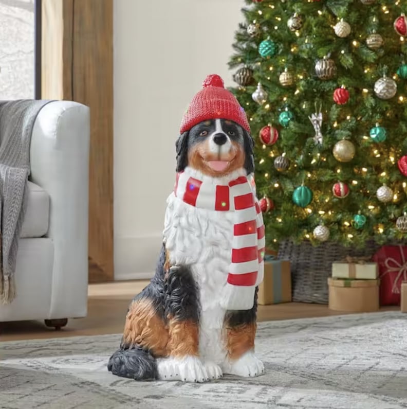 Home Depot's Bernese Mountain Dog Holiday Dog Statue