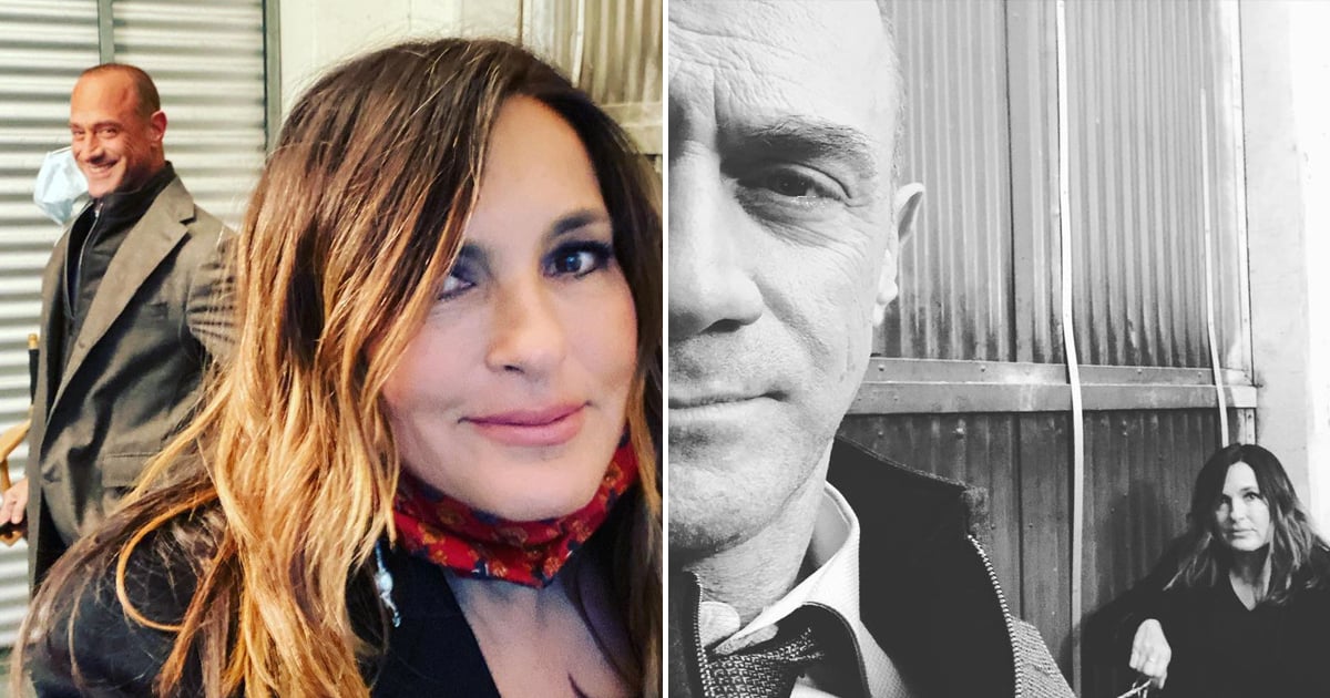 Christopher Meloni Mariska Hargitay Svu Set Selfies Photo Popsugar Entertainment